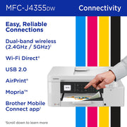 Brother INKvestment MFC-J4355DW All-in-One Printer with 26-Month Plan, HDMI & USB Cables