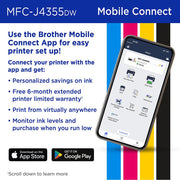 Brother INKvestment MFC-J4355DW All-in-One Printer with 26-Month Plan, HDMI & USB Cables