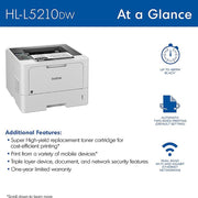 Brother HLL5210DW Business Monochrome Laser Printer