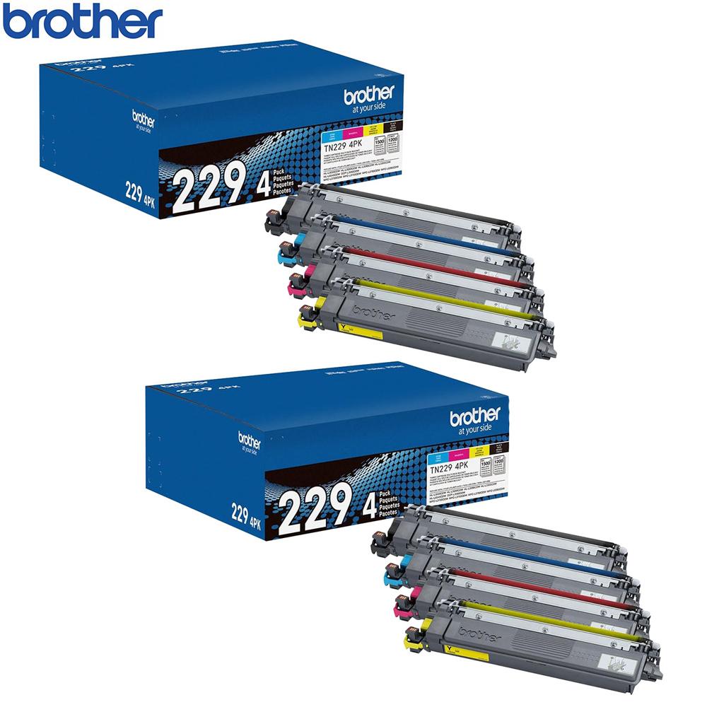 Brother Standard-Yield Toner 4 Pack C/M/Y/BK 2 Pack