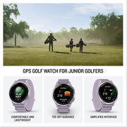 Garmin Approach J1 Silver Aluminum Bezel w/ Lilac Fabric Band +26 Month Protection