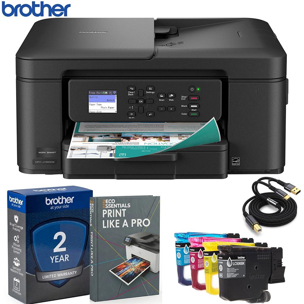 Brother Work Smart 1360 Wireless Color All-in-One Printer w/ Print Like A Pro Bundle