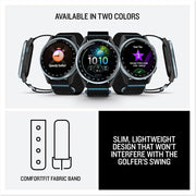Garmin Approach J1 Cloud Blue Aluminum Bezel w/ Black/Azure Band +Accessories Bundle