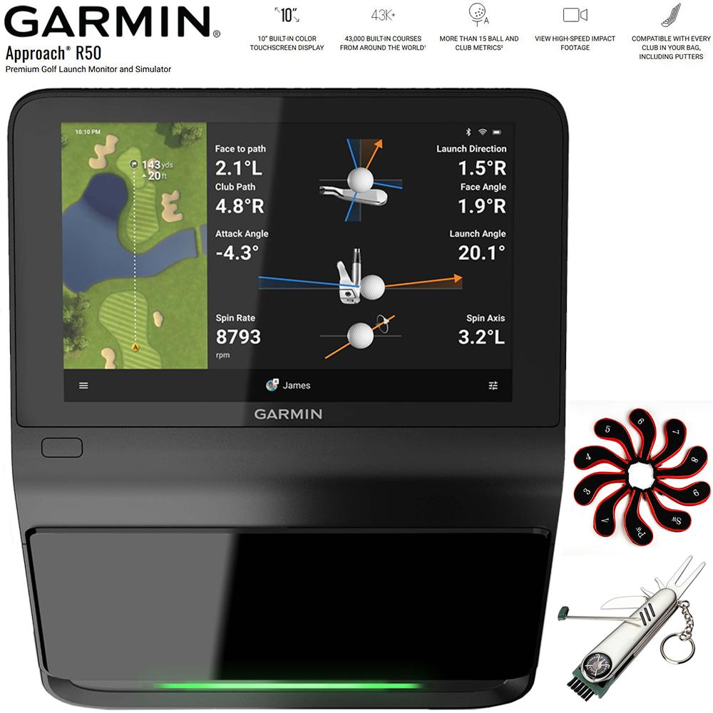 Garmin R50 Premium Golf Launch Monitor & Simulator + Golf Tool and Club Covers