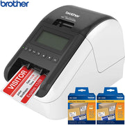 Brother Professional Ultra Flexible Label Printer with 600 White Paper Labels