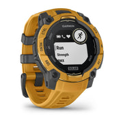 Garmin Instinct 3 - 45 mm Outdoor GPS Smartwatch, SOLAR, Sunburst w/ Sunburst/Gray Band