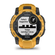 Garmin Instinct 3 - 50 mm Outdoor GPS Smartwatch, SOLAR, Sunburst w/ Sunburst/Gray Band