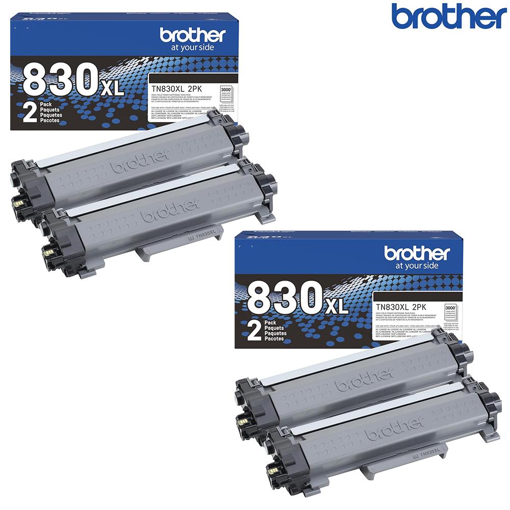 Brother High-Yield Toner Black Twin Pack (2-Pack x2) (3,000 Pages/Cartridge)