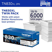Brother High-Yield Toner Black Twin Pack (2-Pack x2) (3,000 Pages/Cartridge)