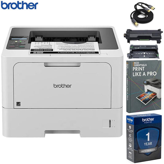Brother Business Monochrome Laser Printer with Print Like A Pro Bundle