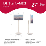 LG StanbyME 2 27" Portable Smart Touch Screen with 4hr Battery (27LX6TYGA)