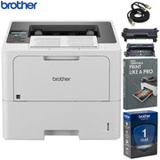Brother Monochrome Laser Printer w/ Large Paper Capacity+Print Like A Pro Bundle