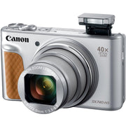 Canon PowerShot SX740 HS 20.3MP 4K Camera (Silver) w/ 64GB Card + Camera Case