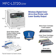 Brother Digital Color All-in-One Printer with Copy, Scan, Fax, Duplex, Mobile