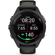 Garmin Forerunner 265S GPS Smartwatch, Black/Amp Yellow w/ Accessories Bundle
