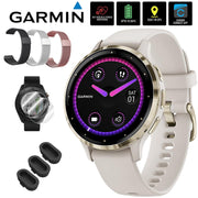 Garmin Venu 3S Health Fitness GPS Smartwatch (41mm) w/ Accessories Bundle