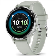 Garmin Venu 3S Health Fitness GPS Smartwatch Steel Bezel (41mm) w/ Accessories Bundle