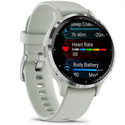 Garmin Venu 3S Health Fitness GPS Smartwatch Steel Bezel (41mm) w/ Accessories Bundle