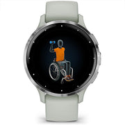 Garmin Venu 3S Health Fitness GPS Smartwatch Steel Bezel (41mm) w/ Accessories Bundle