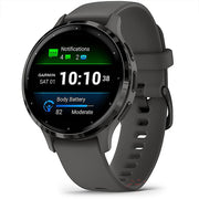 Garmin Venu 3S Health Fitness GPS Smartwatch Steel Bezel (41mm) w/ Accessories Bundle