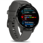Garmin Venu 3S Health Fitness GPS Smartwatch Steel Bezel (41mm) w/ Accessories Bundle