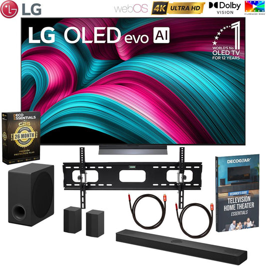 LG 77" Class C5 Series OLED  webOS TV 2025 with LG Soundbar and Warranty Bundle