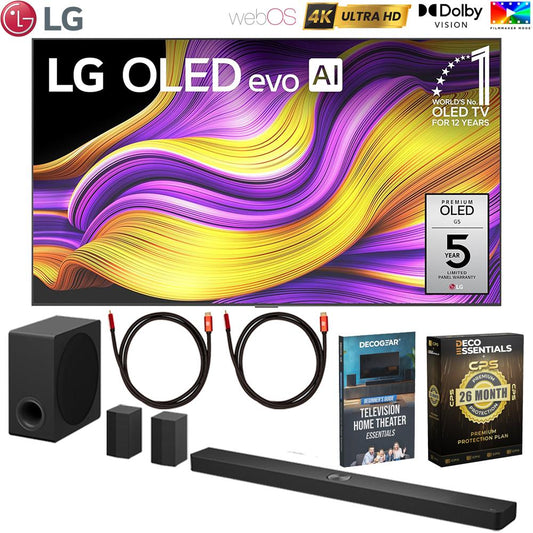 LG 77" G5 Series OLED 4K Smart webOS TV 2025 with LG Soundbar & Warranty Bundle