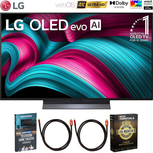 LG 77 Inch Class C5 Series OLED Smart webOS TV 2025 + 26 Month Protection Bundle