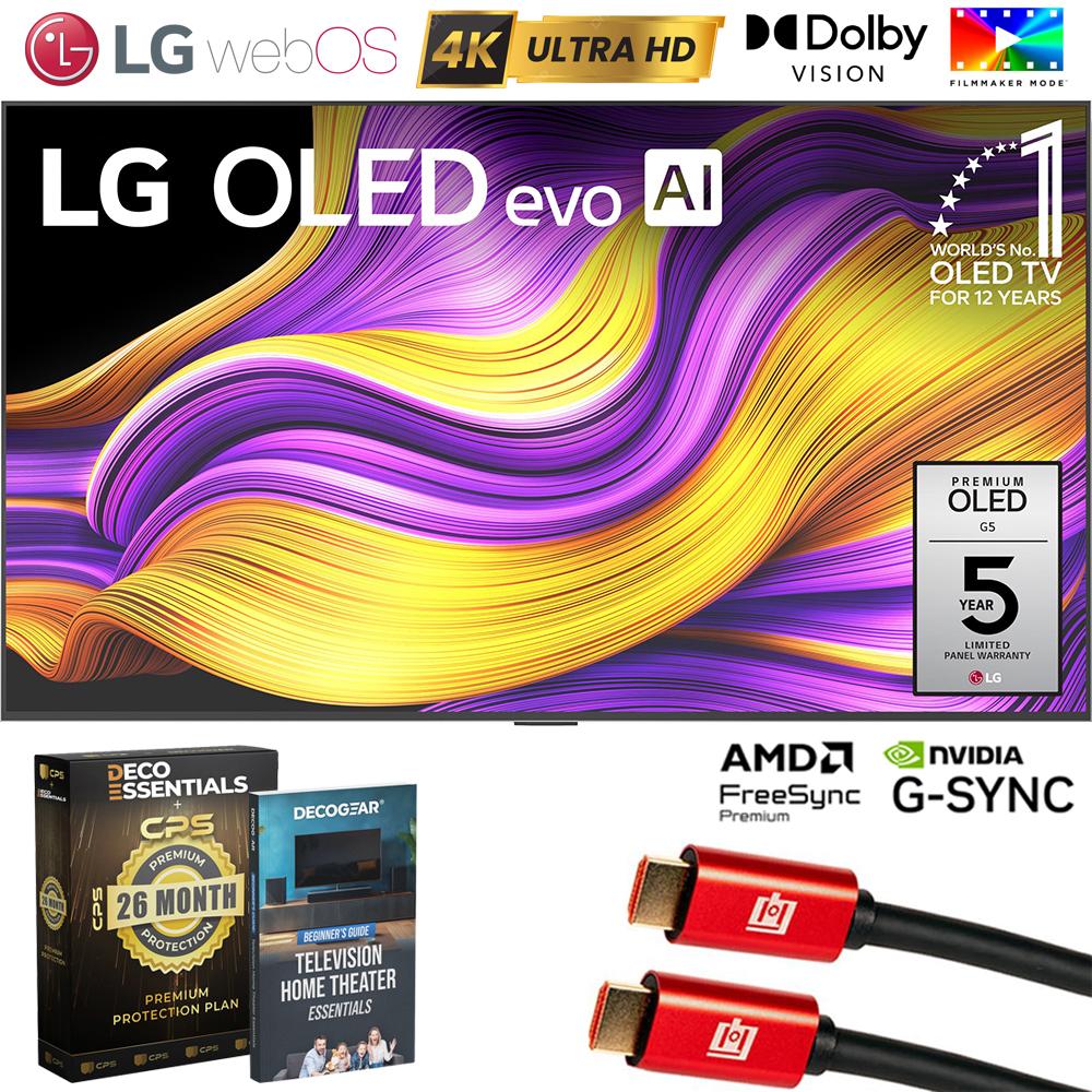 LG 65" G5 OLED evo 4K UHD TV w/ One Wall Design (2025) +26 Months Protection Bundle