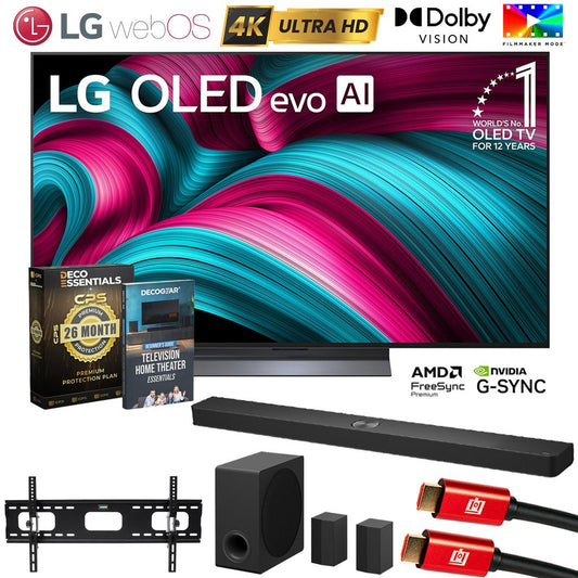 LG 55" C5 OLED evo 4K UHD TV (2025) w/S90TR Soundbar +26 Month Protection Bundle