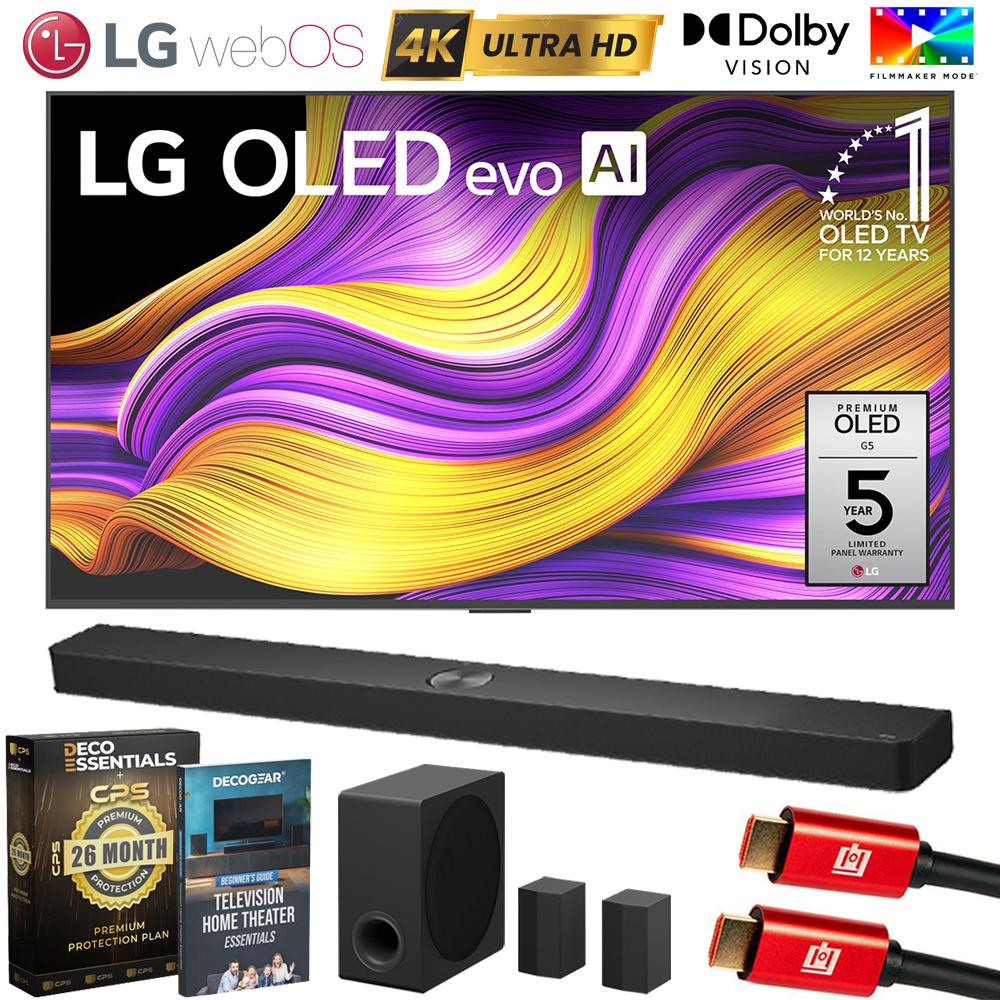 LG 55" G5 OLED evo 4K UHD TV (2025) w/ S90TR Soundbar + 26 Month Protection Bundle