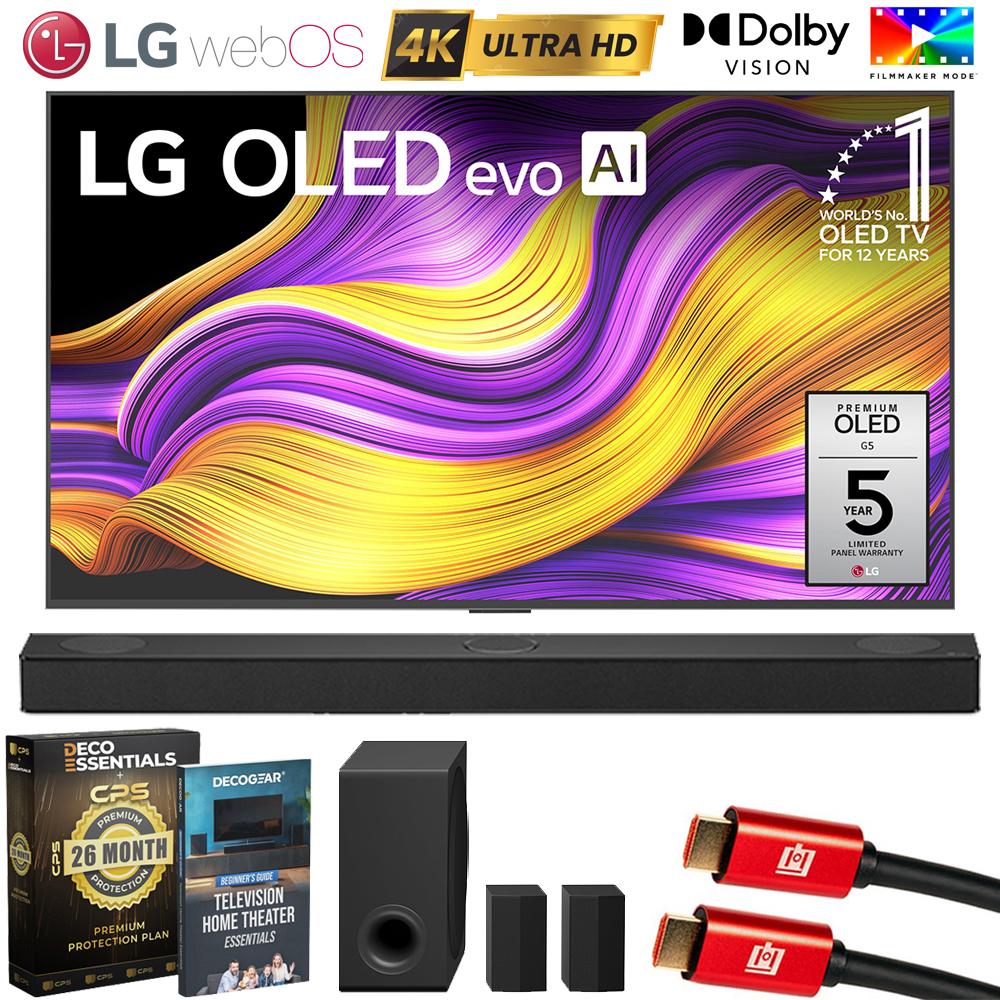 LG 55" G5 OLED evo 4K UHD TV (2025) w/ S80TR Soundbar + 26 Month Protection Bundle