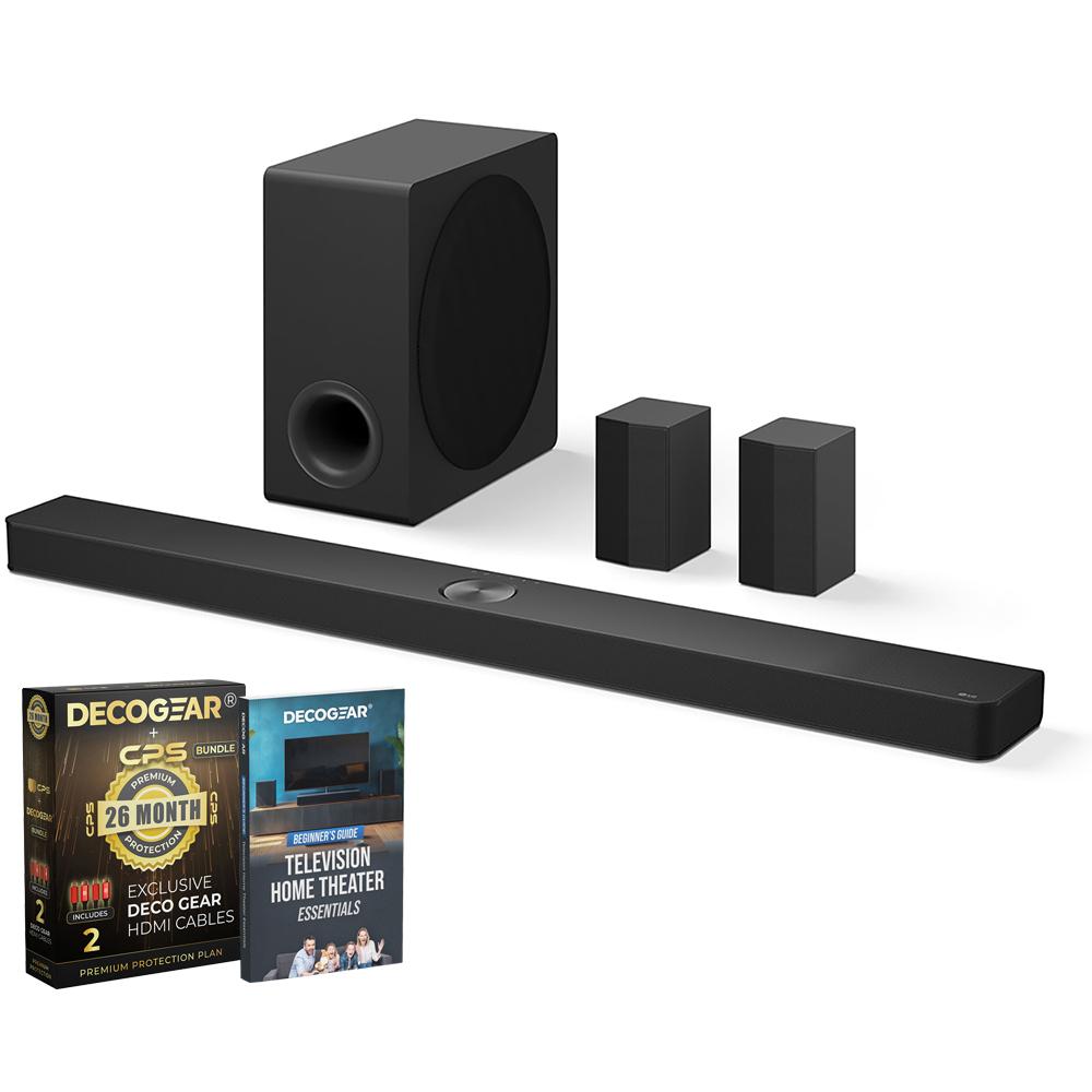 LG Soundbar for TV w/ Wireless Rear Speakers 7.1.3 Ch + 26 Months Protection Bundle
