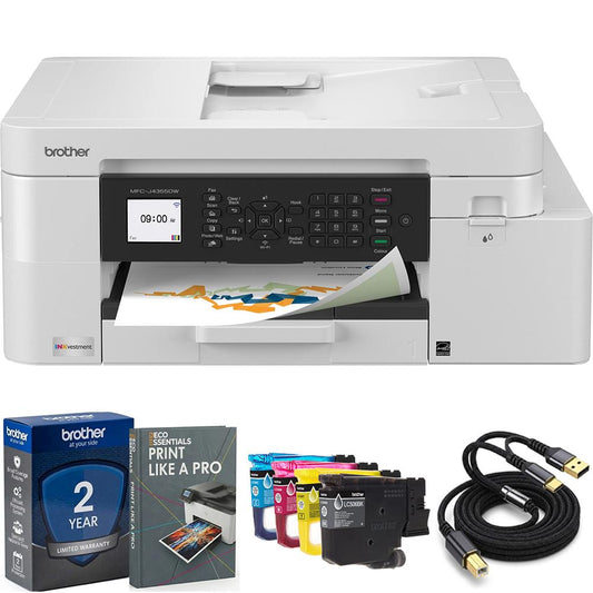 Brother INKvestment Wireless All-in-One Inkjet Printer w/ Print Like A Pro Bundle
