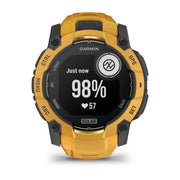 Garmin Instinct 3 - 50 mm GPS Smartwatch SOLAR Sunburst + Charging Dock Bundle