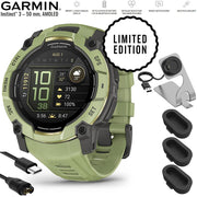 Garmin Instinct 3 50 mm GPS Smartwatch AMOLED Fern Green + Charging Dock Bundle