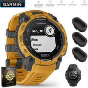 Garmin Instinct 3 - 45 mm GPS Smartwatch SOLAR Sunburst with Protection Bundle