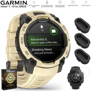 Garmin Instinct 3 - 45 mm GPS Smartwatch AMOLED Citrine with Protection Bundle