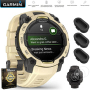 Garmin Instinct 3 - 45 mm GPS Smartwatch AMOLED Citrine with Protection Bundle