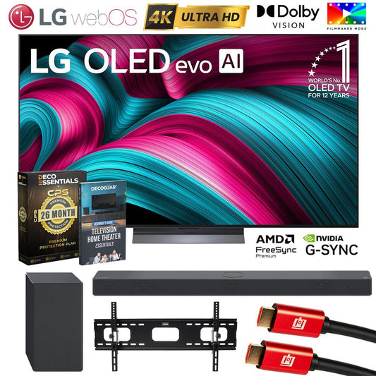 LG 65" C5 OLED evo 4K UHD TV (2025) w/ SC9S Soundbar + 26 Month Protection Bundle