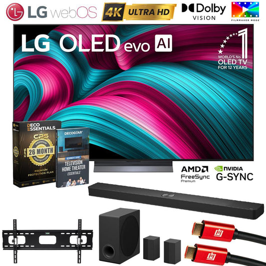 LG 65" C5 OLED evo 4K UHD TV (2025) w/S90TR Soundbar +26 Month Protection Bundle