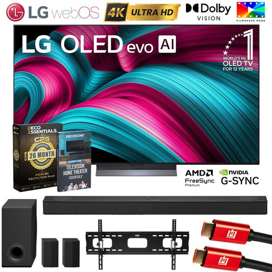LG 65" C5 OLED evo 4K UHD TV (2025) w/ S80TR Soundbar + 26 Month Protection Bundle