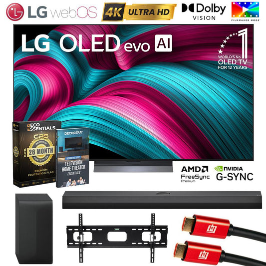 LG 65" C5 OLED evo 4K UHD TV (2025) w/ S70TY Soundbar + 26 Month Protection Bundle