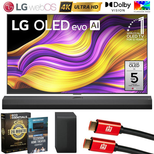 LG 65" G5 OLED evo 4K UHD TV (2025) w/ S70TY Soundbar + 26 Month Protection Bundle