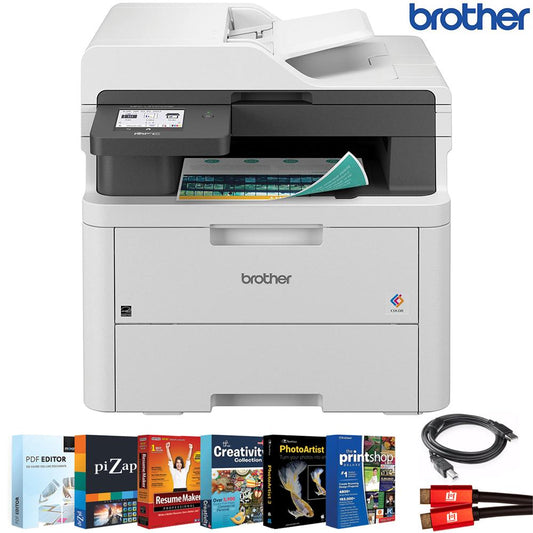 Brother Digital Color All-in-One Printer with Tech Smart USA Software Bundle