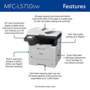 Brother Business Monochrome Laser All-in-One Printer with Software Bundle