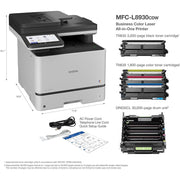 Brother Business Color Laser All-in-One Printer + Tech Smart USA Software Bundle