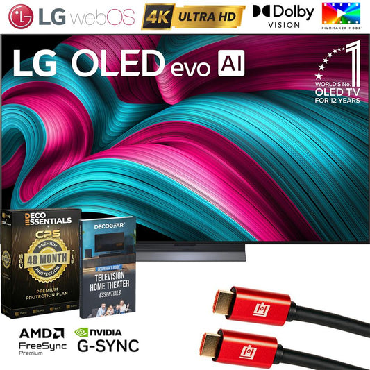 LG 65" C5 Series OLED evo 4K UHD Smart webOS TV (2025) w/ 4 Year Warranty Bundle