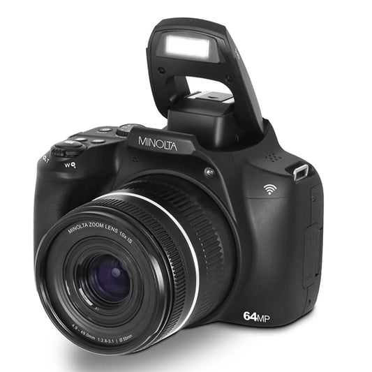 Minolta MNB10Z 64 MP / 4K Bridge Camera w/10x Optical Zoom (Black)