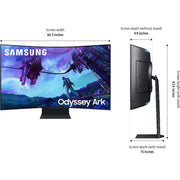 Samsung Ark 2 55" 4K Mini-LED Curved Gaming Screen Open Box with 1 Year Warranty